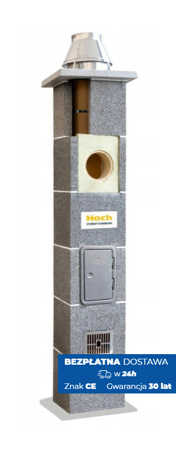 System kominowy HOCH Uniwersal SW fi 200+W, H 9,66 m